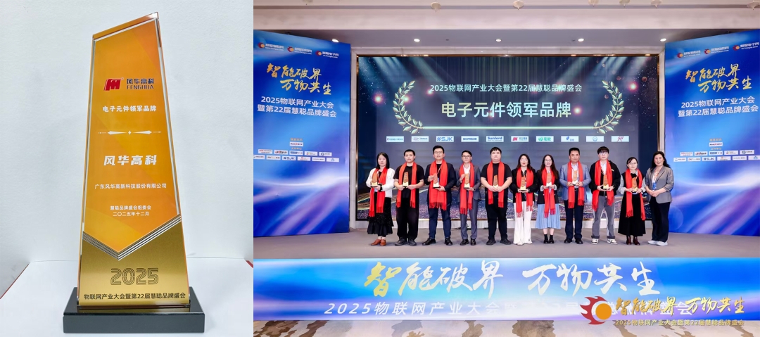 風(fēng)華高科榮獲“電子元件領(lǐng)軍品牌”